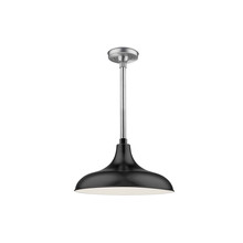  RMWHS17-SB - R Series 1-Light Modified Warehouse Shade Satin Black