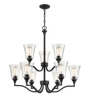  2119-MB - Caily 9-Light Chandelier Ceiling Light Matte Black