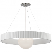  WS 5002PN/WHT-WG - Arena 53" Ring and Globe Chandelier