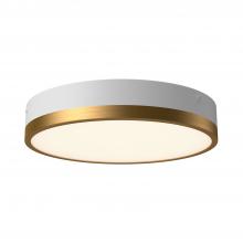  FM554211AGWH-5CCT - Adelaide 11-in Aged Gold/White LED Flush Mount