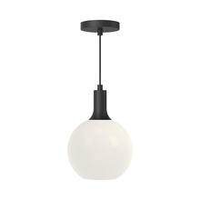  PD506108MBOP - Castilla 8-in Matte Black/Opal Matte Glass 1 Light Pendant