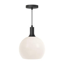  PD506210MBOP - Castilla 10-in Matte Black/Opal Matte Glass 1 Light Pendant