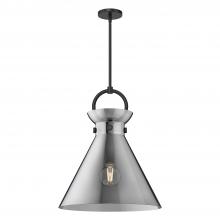  PD412518MBSM - Emerson 18-in Matte Black/Smoked 1 Light Pendant