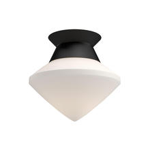  FM537508MBOP - Nora 8-in Matte Black/Opal Matte Glass 1 Light Flush Mount