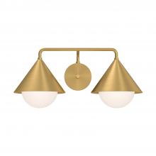  VL485221BGOP - Remy 21-in Brushed Gold/Opal Glass 2 Lights Vanity