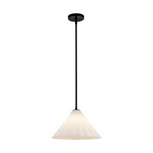  PD451814MBOP - Serena 14-in Matte Black/Opal Glass 1 Light Pendant