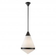  PD348022UBOP - Willard 22-in Urban Bronze/Opal Matte Glass 1 Light Pendant