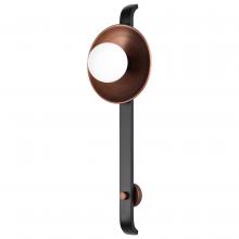  60/7740 - Colby 1 Light Wall Sconce; Matte Black and Antique Copper Finish