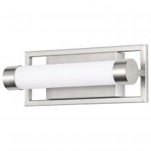  62/1541 - Canal Small Vanity; LED; Brushed Nickel Finish; White Acrylic Lens