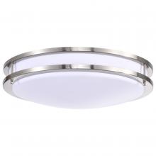  62/1637 - Glamour LED 17 inch; Flush Mount Fixture; Brushed Nickel Finish; CCT Selectable 3K/4K/5K