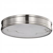  62/2111 - Kendall; 14 Inch LED Flush Mount; Brushed Nickel with Alabaster Glass