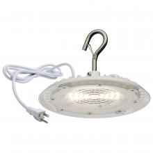  65/972 - 60 Watt; Hi-Pro Shop Light with Plug; 8" Dia.; 5000K; White Finish; 120 Volt