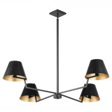  668-4-59 - Bliss 48 inches, 4 Light Chandelier, Matte Black