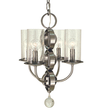  1043 MBLACK - 4-Light Matte Black Compass Mini Chandelier