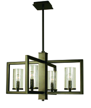  1155 MBLACK - 4-Light Matte Black Theorem Dining Chandelier