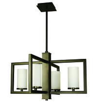  1195 MBLACK - 4-Light Matte Black Theorem Dining Chandelier