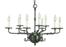  2379 AS - 9-Light Antique Silver Jamestown Dining Chandelier