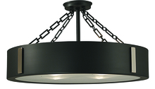  2412 SP/PN - 4-Light Satin Pewter/Polished Nickel Oracle Flush / Semi-Flush Mount