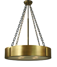  2418 HB/PB - 4-Light Harvest Bronze/Polished Brass Oracle Dining Chandelier