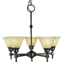  2435 PB/AM - 5-Light Polished Brass Taylor Dining Chandelier