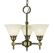  2438 PB/CM - 3-Light Polished Brass Taylor Mini Chandelier