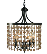  2485 AB - 5-Light Antique Brass Naomi Dining Chandelier