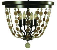  4481 AB - 4-Light Antique Brass Naomi Flush Mount