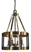  4664 SP/PN - 4-Light Satin Pewter/Polished Nickel Pantheon Pendant