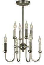  4794 SP/PN - 8-Light Satin Pewter/Polished Nickel Nicole Chandelier