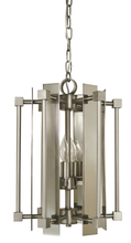  4804 PN/MBLACK - 4-Light Polished Nickel/Matte Black Louvre Chandelier