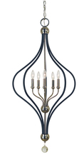  4950 PN/MBLACK - 5-Light Polished Nickel/Matte Black Boulevard Chandelier