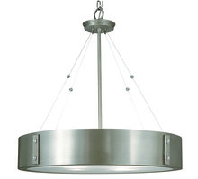  5395 SP/PN - 4-Light Satin Pewter/Polished Nickel Oracle Dining Chandelier