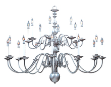  9138 PB - 20-Light Polished Brass Jamestown Foyer Chandelier