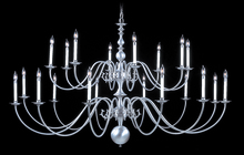  9145 PB - 20-Light Polished Brass Jamestown Foyer Chandelier