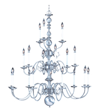  9148 SP - 18-Light Satin Pewter Jamestown Foyer Chandelier