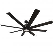  21534 - 8-Blade 66" MB Fan Matte Black/Walnut Blades 20W LED 3K,4K,5K