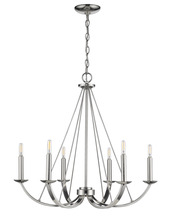  70004 - Vivio- Kaila 6-Light Chandelier- Polished Nickel Finish