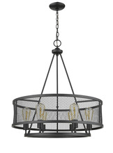  70022 - Vivio Elza 6-Light Cage Pendant - Matte Black