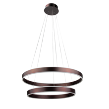  70184 - Vivio AVA LED Double Ring Pendant-Coffee Brown