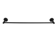  20214 - Modern Round 24" Towel Bar - Matte Black