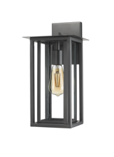  20607 - Mare Medium Coach Light - Matte Black - Clear Glass