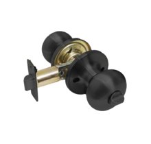  20502 - Mushroom Privacy Knob, Matte Black (US19)