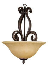  15432 - El Paso Series 16' Bowl Pendant - Tea Stain Glass