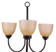  15387 - Laredo 3-Light Chandelier - RB Tea Stain Glass