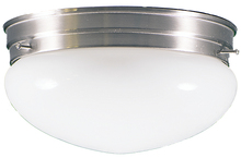  14997 - 1-Light White Glass Mushroom - NK