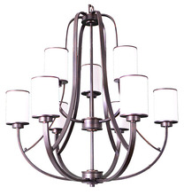  17918 - Lexington 9-Light White Glass Chandelier - RB