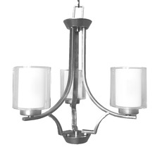  18779 - Sonora 3-Light Chandelier - NK - Clear & White Glass