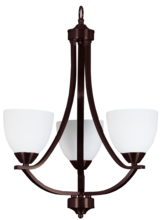  16596 - Victoria 3-Light Chandelier - RB White Glass