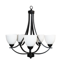  19557 - Victoria 5-Light Chandelier - MB White Glass