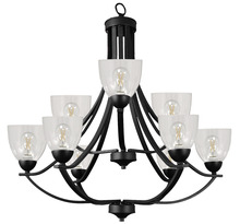  19551 - Victoria 9-Light Chandelier - MB Clear Glass